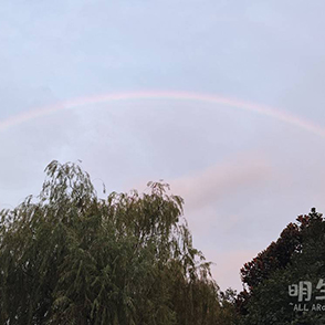 今早的彩虹 有看到吗？