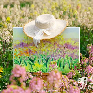 朗霞天华村360亩彩色油菜花开了