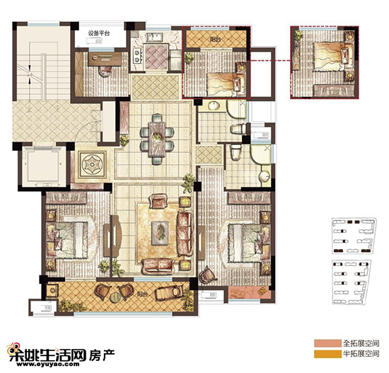 【小编探样板房】翰林园126㎡样板房——奢适气派四居室