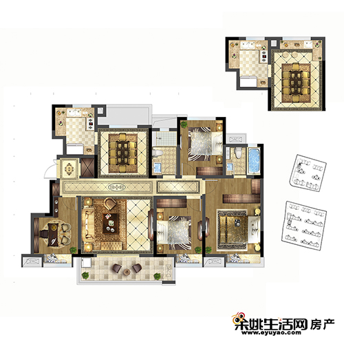 【小编探样板房】蓝光·雍锦世家139㎡样板房 体验大面宽阔尺空间